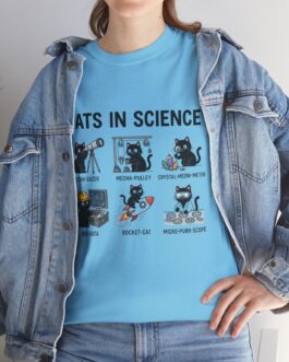 Cats in Science T-Shirt | Cute Science Cat Illustrations